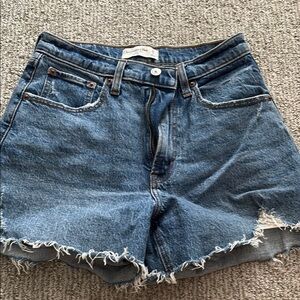 Abercrombie & Fitch Blue Jean Shorts Distressed Cut-Off Style